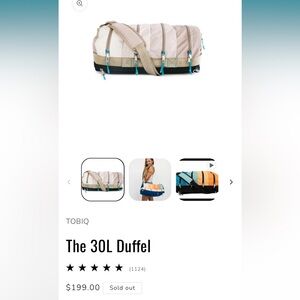 Tobiq 30L Duffel Bag in Badlands NWT